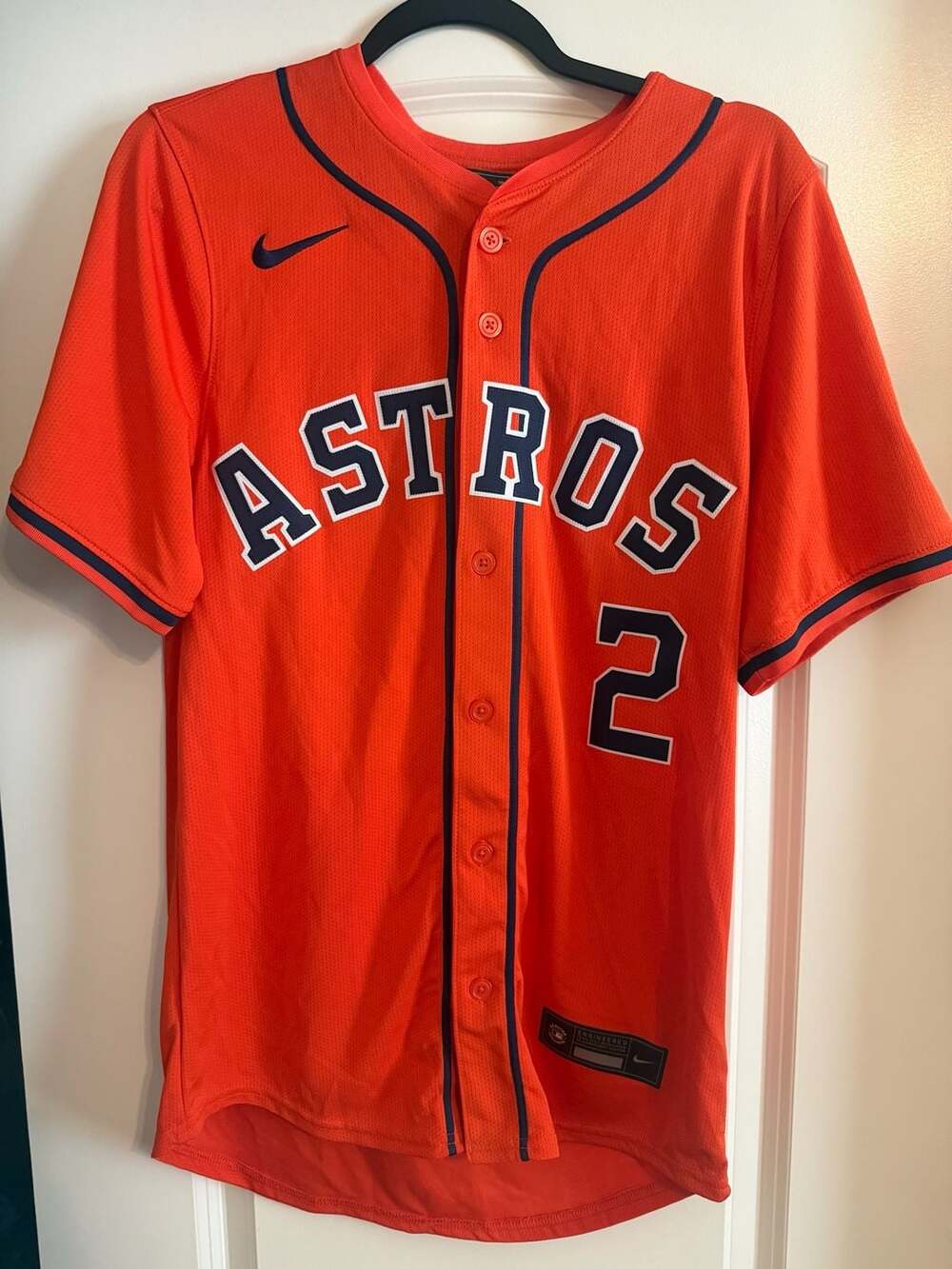 Nike Houston Astros Alex Bregman #2 Alternate Orange Replica Baseball Jersey